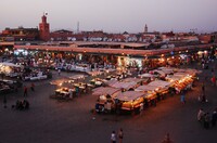 het Djemaa el-Fna plein in Marrakech Marokko