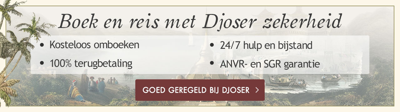 Boek en reis met Djoser zekerheid