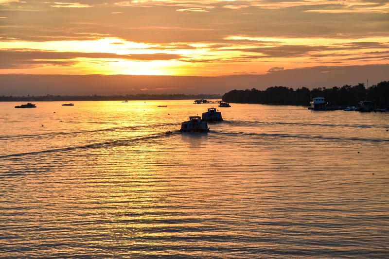 zonsopkomst Mekongdelta