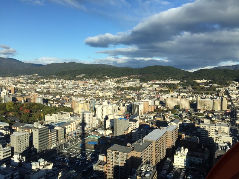 Uitzicht over Kyoto vanuit Kyoto Tower.