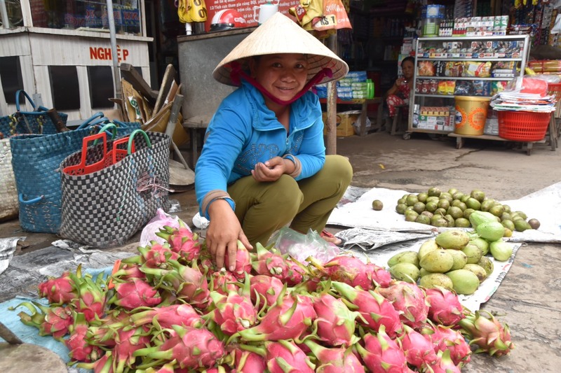 Dragonfruit op de markt