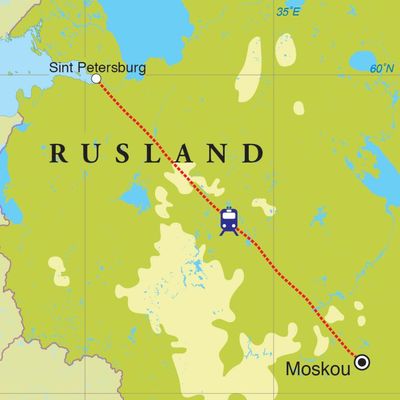 Routekaart Rondreis Rusland, 8 dagen