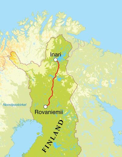 Routekaart Rondreis Fins Lapland, 7 dagen