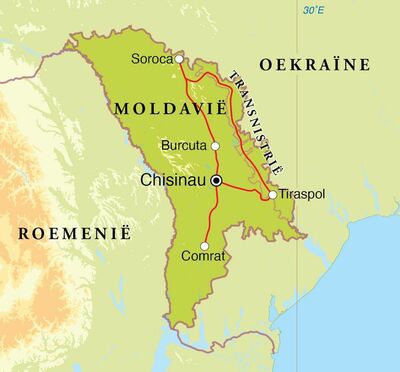Routekaart Rondreis Moldavië & Transnistrië, 8 dagen