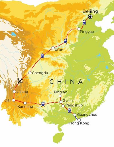 Routekaart China, 23 dagen