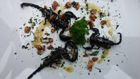 Schorpioenen maaltijd Bugs Cafe Siem Reap Cambodja