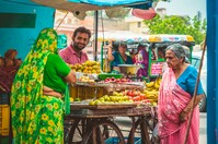 Markt koopman Delhi India