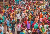 India mensen Ganges Varanasi