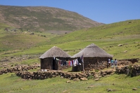 Basotho hut in Lesotho Zuid Afrika