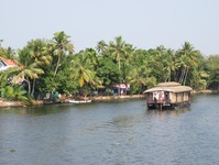 Rijstboot Kerela Allepey Backwaters Zuid-India Djoser