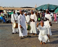 Djemaa el-Fna-plein straatartiesten Marrakech Marokko Djoser
