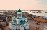 Uitzicht kerk Helsinki Finland