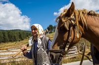 Vrouw boerin Bulgarije