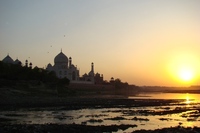Taj Mahal zonsondergang India Djoser