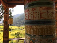Bhumthang vallei gebedswiel Bhutan Djoser
