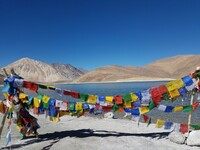 Vlaggetjes landschap Ladakh