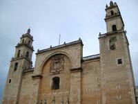 The central church of Merida in Mexico on Zocalo