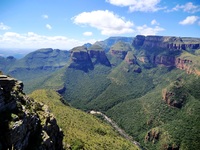 Drie rondavels Blyde river Canyon Zuid-Afrika