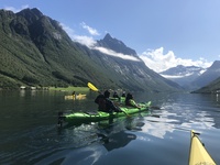 Kajaktocht Hjörundfjord Noorwegen