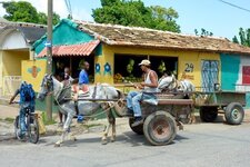 paard en wagen straatbeeld Trinidad Cuba Djoser