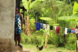 Meisje huis Tanzania