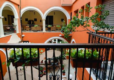 Hotel Mision binnenplaats Campeche Mexico