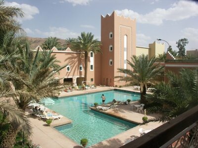 Hotel marokko Djoser zwembad uitzicht accommodatie 