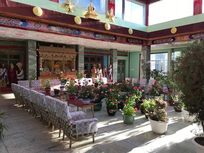 Gyantse hotel receptie Tibet