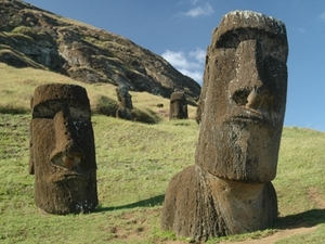 Moai van dichtbij