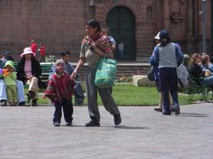 Op het plein in Cusco