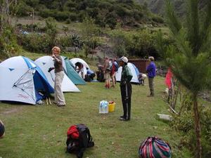 Kamperen tijdens de Inca Trail