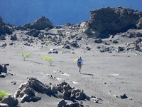Wandelaar vulkaan Fogo Kaapverdië
