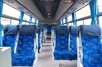 Bus binnenkant stoelen Zuid-Afrika