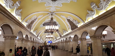 Rusland metrostation Moskou pracht en praal