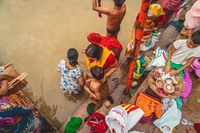 Ritueel Ghats Ganges Varanasi India Djoser