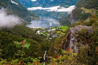 Geiranger fjord Noorwegen