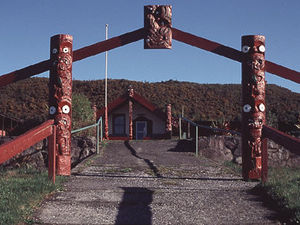 Taupo - ingang Marae