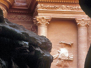 Petra - blik op het schathuis