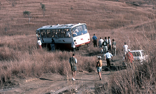 Isalo National Park – uitzicht met bus