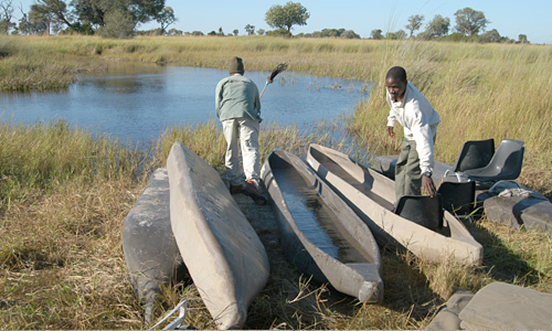 Okavango delta - mokoro's