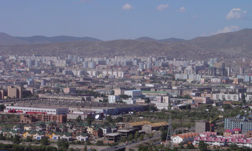 Ulaanbaatar - uitzicht vanaf de vriendschapsheuvel