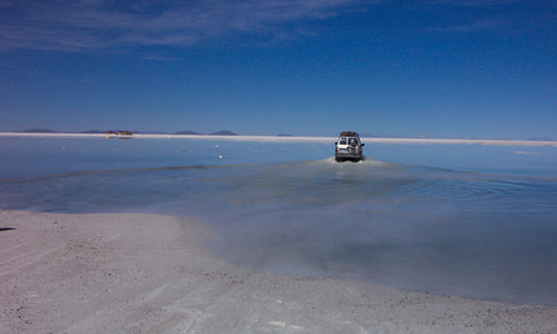 Salar de Uyuni - water op het zout