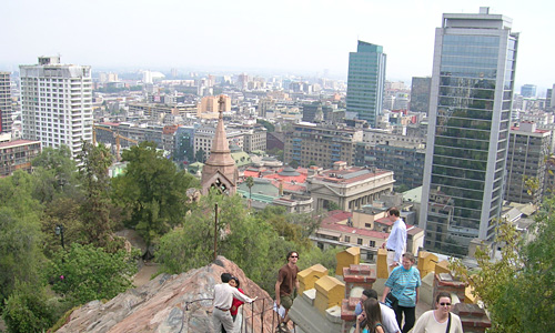 Santiago de Chile - uitzicht over stad
