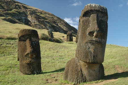 Moai van dichtbij