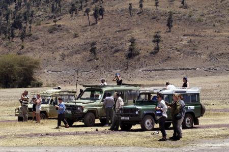 Ngorongoro krater - Landcruisers